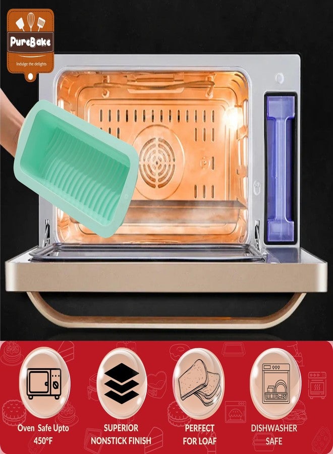 PureBake قالب خبز ورغيف سيليكون من بيور بيك، خالٍ من مادة BPA، آمن للاستخدام في الميكروويف والفرن، آمن للغسل في غسالة الصحون، آمن للخبز، لون عشوائي، مثالي للكعك الصغير والكب كيك (قطعة واحدة بلون عشوائي) - Image 2
