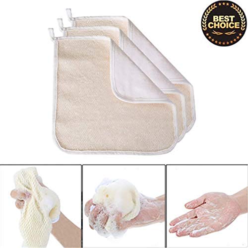 Mofuiry 6 Pack Exfoliating Face Body Wash Cloth Towel, Soft-Weave Scrub Towel Beauty Skin Home Massage Bath Cloth for Skin Care, Shower Scrubber - Image 3