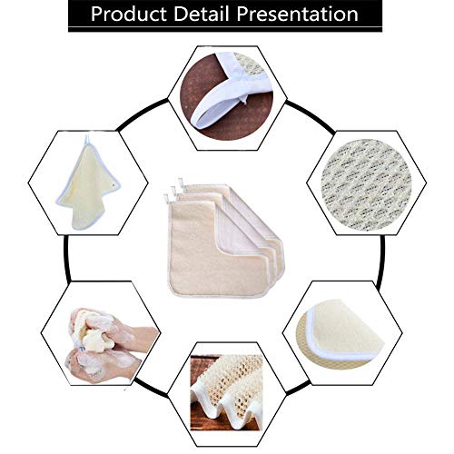 Mofuiry 6 Pack Exfoliating Face Body Wash Cloth Towel, Soft-Weave Scrub Towel Beauty Skin Home Massage Bath Cloth for Skin Care, Shower Scrubber - Image 4