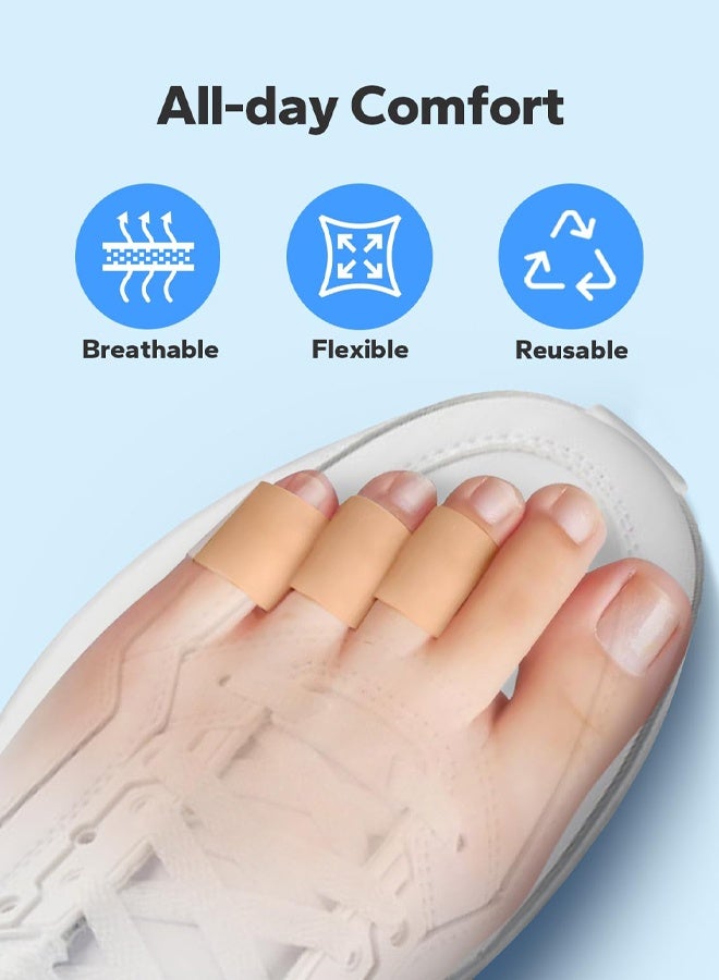 12 Count Silicone Toe Sleeves, Pain Relief Pinky Toe Protector, Corn Protectors For Toes, Corn Pads For Pinky Toe, Gel Toe Protector For Bunion Blisters, Corns, Hammer Toes, Toenails Loss - Image 5