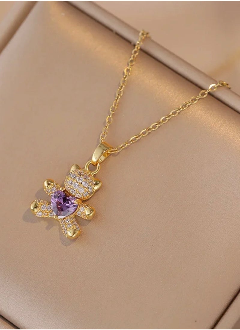 Jewelry 4You - Stylish Stainless Steel 18k Gold Plated Necklace For Women - Image 1