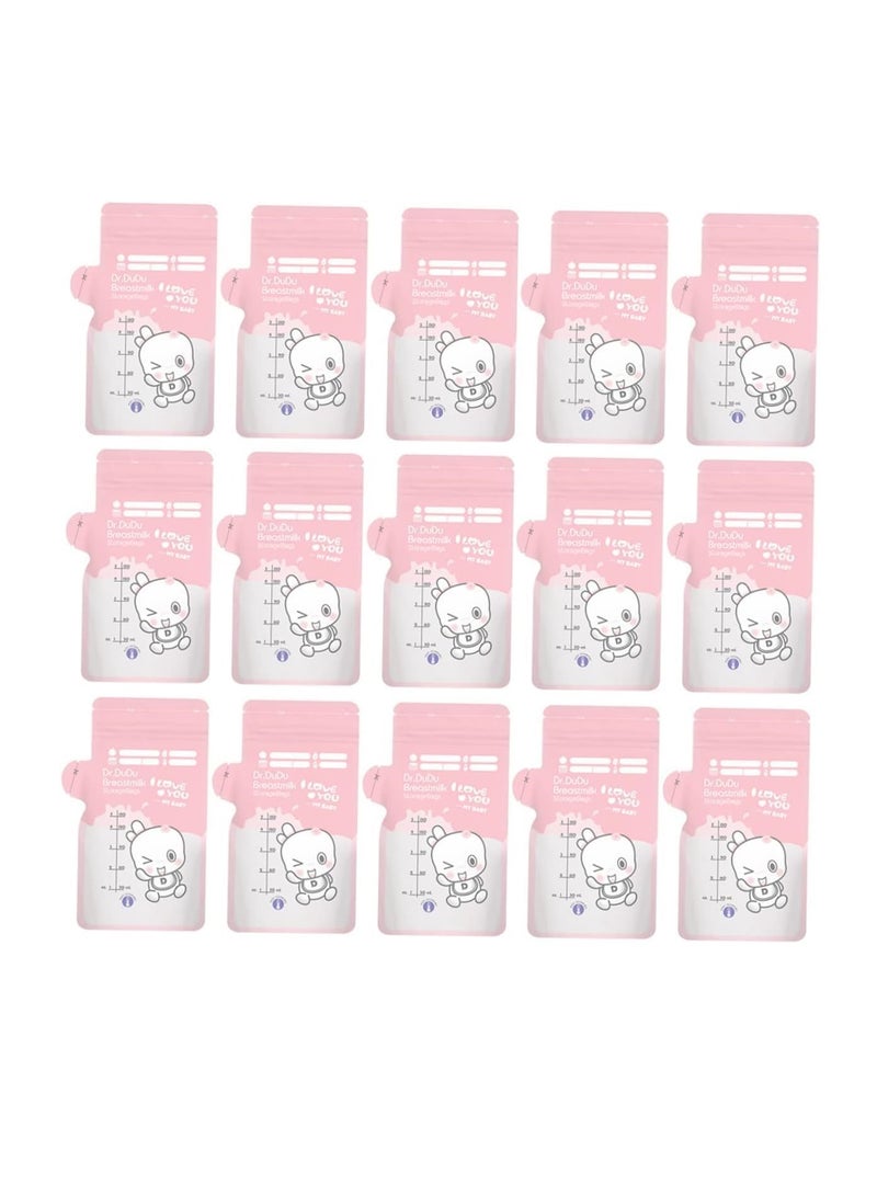 SYOSI Portable Milk Powder Storage Bag, 30pcs Milk Storage Bag Baby Milk Drink Storage Bags Milk Freezer Bags Disposable Milk Bags Baby Breast Milk Powder Pouch Freezer Milk Pouch Pink Pp Dispenser  - Image 1