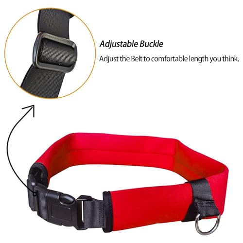 UCEDER Swim Tether Stationary Swimming,Swim Resistance Belt, Swim Bungee Training Belt, Pool Swim Trainer Belt Harness,Great for Swim Training & Exercise（Red - Image 4