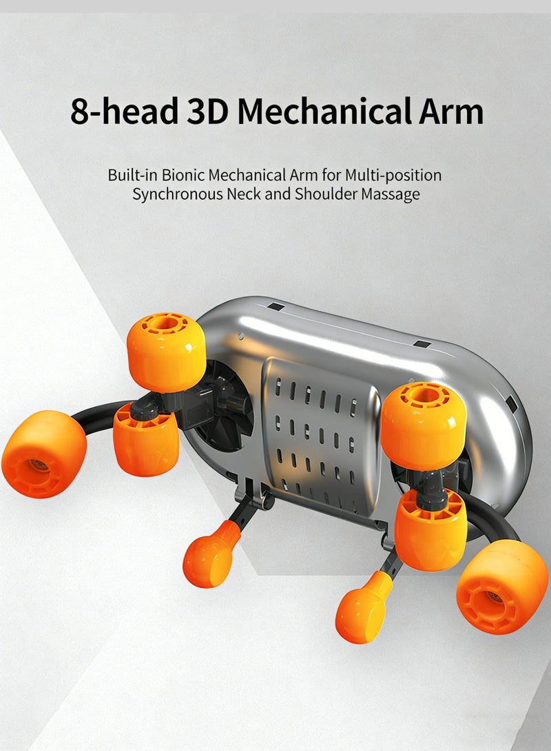 ويمارت مساج للرقبة بالحرارة، مساج بلا سلك للظهر والكتف باش يخفف الألم، مخدة مساج قابلة للشحن بالعجن العميق للعضلات، جوج وضعيات وجوج مستويات، هدية بلا ما تستعمل اليد للنساء والرجال والأم والأب - Image 4
