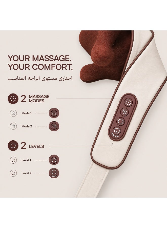 WEMART Neck and Shoulder Massager with Heat, Cordless Rechargeable Deep Kneading Massage Pillow, 2 Modes, 2 Levels, Hands Free - Image 4