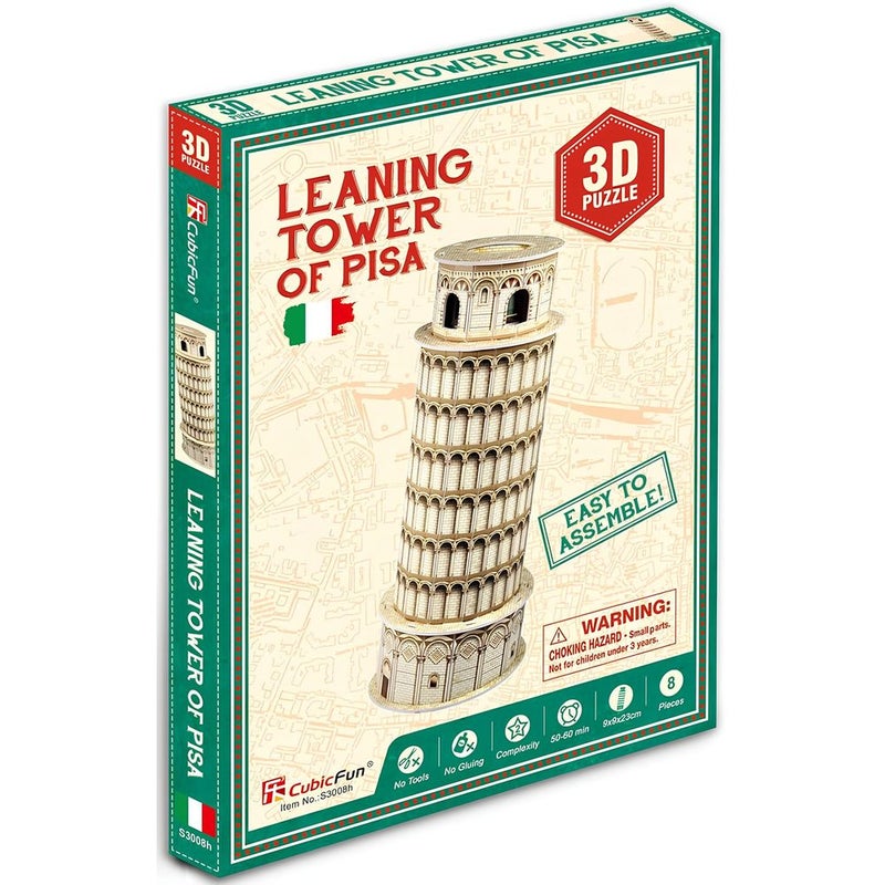 كيوبيك فن بازيل برج بيزا المائل ثلاثي الابعاد 8 قطعة - S3008h - Image 1