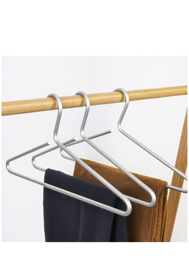 KASTWAVE 17" شماعات ملابس من الألمنيوم الفضي غير اللامع الممتاز، 10 قطع، شماعات بدلة معدنية ذهبية، شماعات ملابس من سبائك الألمنيوم - Image 2