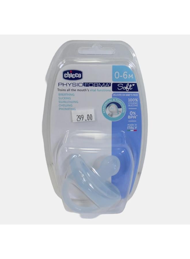 Chicco Silicone Physio Forma Soft Soother - Blue - Image 1