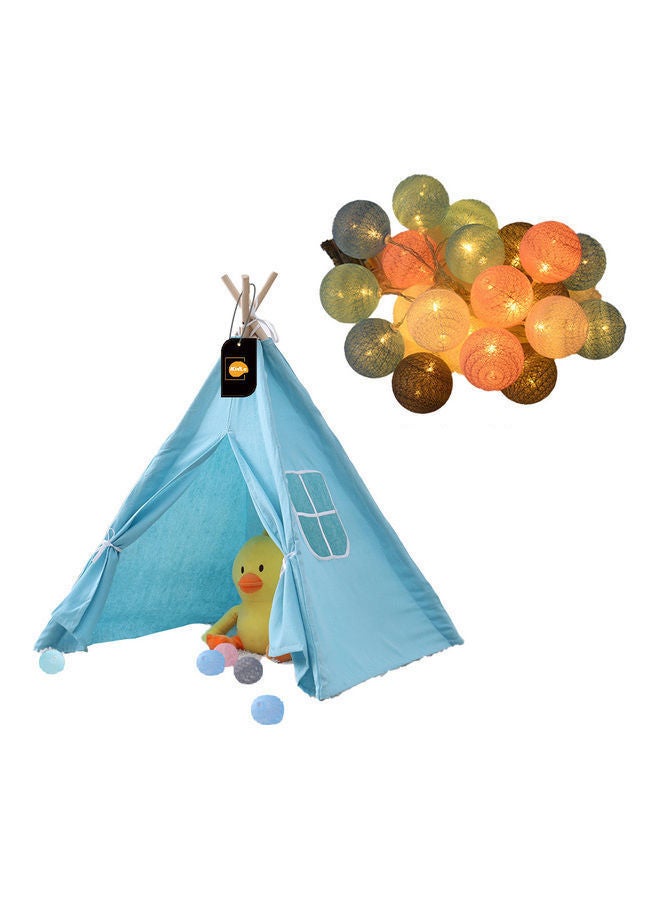 Portable Indian Cotton Carva Tipi Teepee Tent Indoor Playhouse - Image 1
