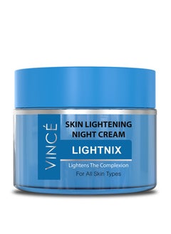 VINCE Skin Lightening Night Cream – Fades Dark Spots, Sun Spots & Dullness – Brightens & Evens Skin Tone Overnight – Hydrates, Smooths & Revives a Glowing Complexion – Paraben-Free, 50ml  - Image 1