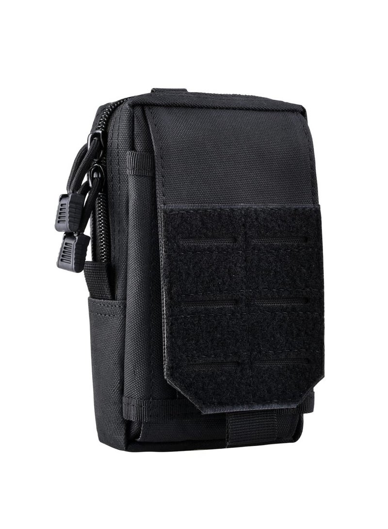 KASTWAVE Tactical Molle Pouch, 2 Pcs Multipurpose Tactical Mobile Phone Belt Holster Smartphone Holder Utility EDC Waist Pack Gadget Tool Organizer IFAK Bag - Image 1