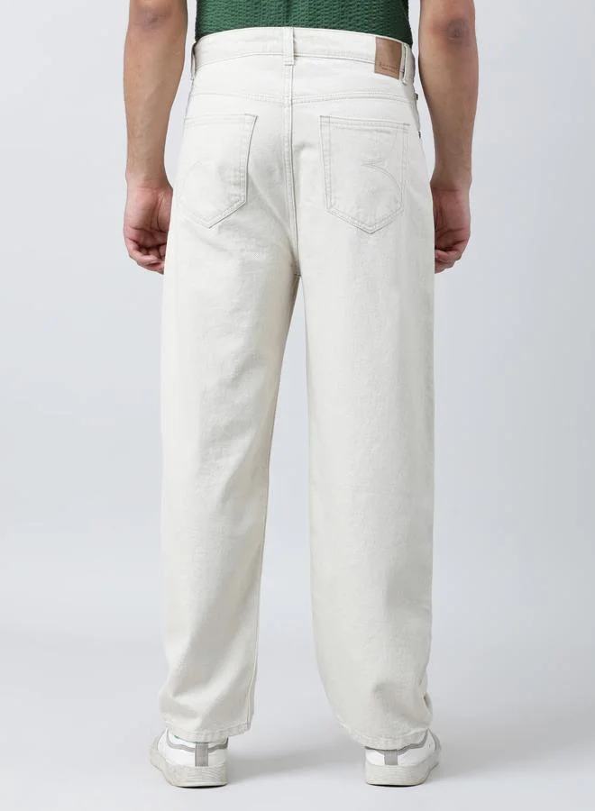 Styli Men Mid-Rise Baggy Fit Cotton Jeans By Bene Kleed