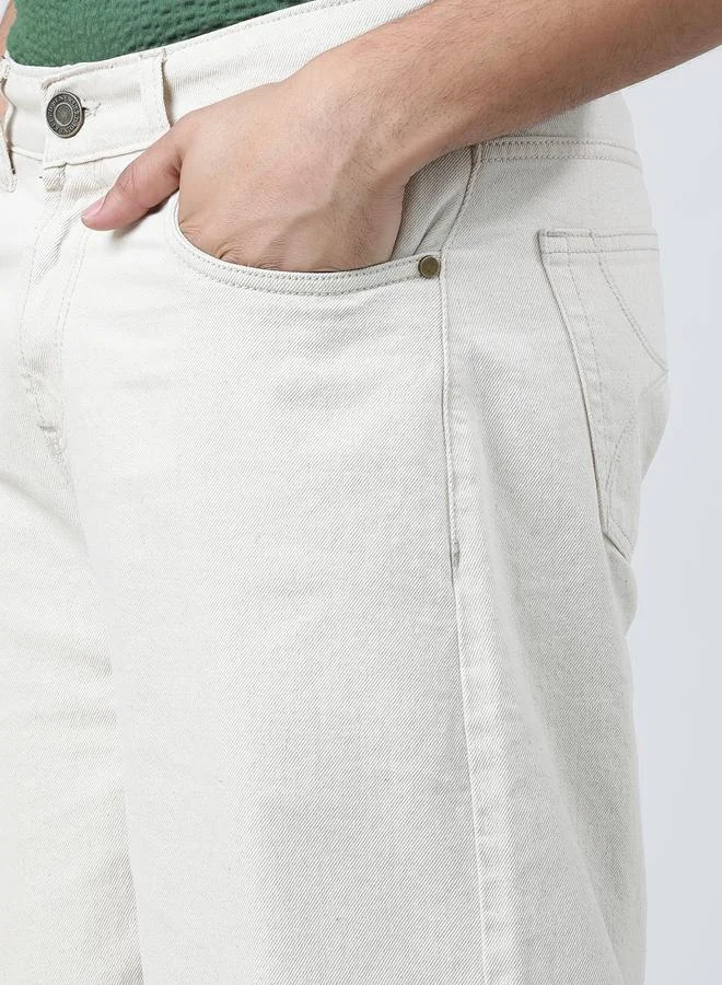 Styli Men Mid-Rise Baggy Fit Cotton Jeans By Bene Kleed