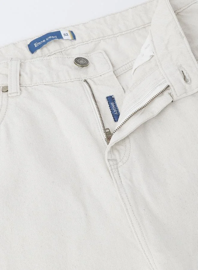 Styli Men Mid-Rise Baggy Fit Cotton Jeans By Bene Kleed