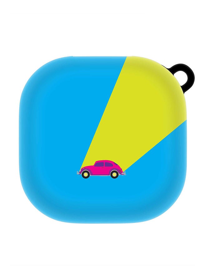 Stylizedd StylePods Custom Case Samsung Galaxy Buds Pro (2021) / Buds Live Case With Anti-Lost Keychain - Retro Bug Blue - Image 1