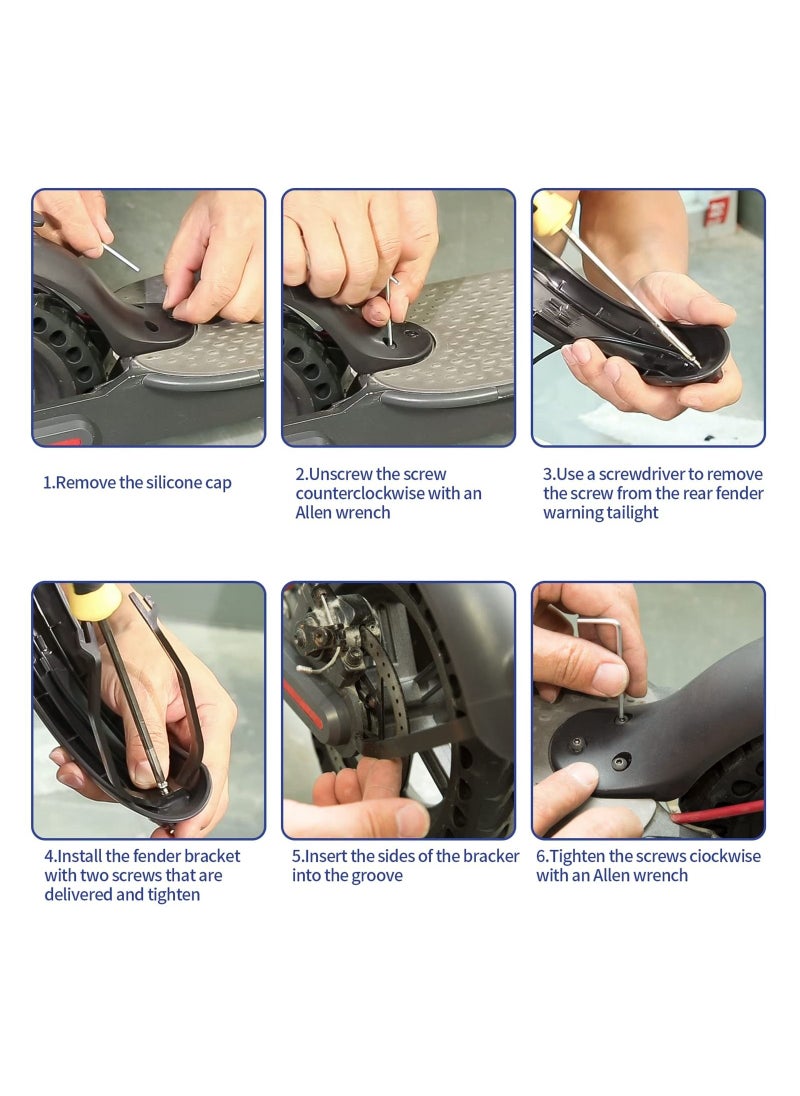 SYOSI 1 Piece Electric Scooter Rear Mudguard Compatible With Xiaomi Scooter  - Image 4