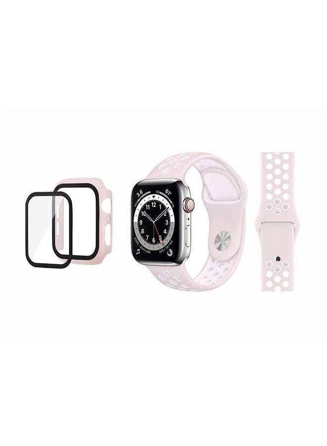Perfii Bumper Replacement Band For Apple Watch Series 6/SE/5/4 Light Pink