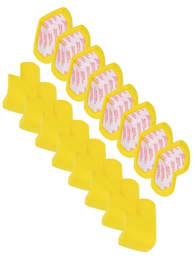 MECCANIXITY 16 Pack Soft Corner Protector, Rubber Foam Furniture Proofing Corner Guards Edge for Fireplace Table Stair, Yellow - Image 1