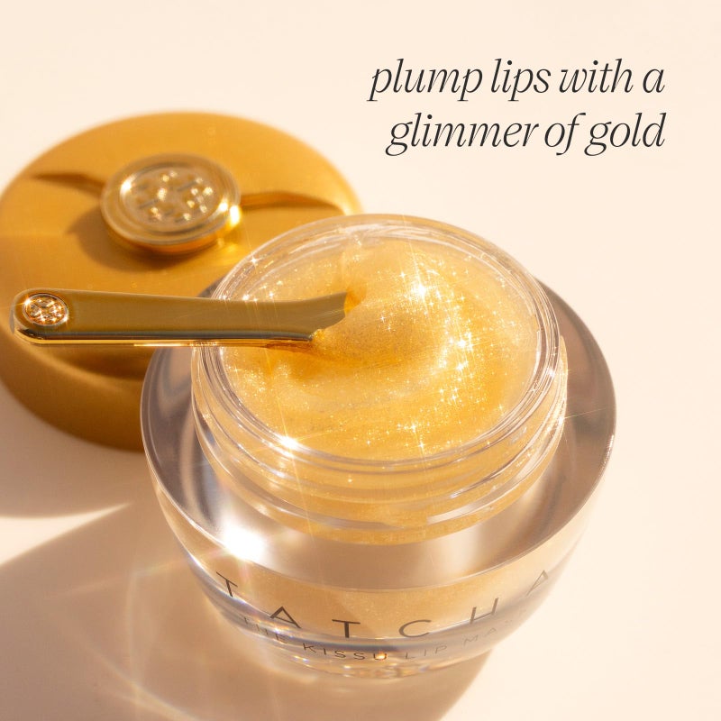 TATCHA The Kissu Gold Leaf Lip Mask | Limited-Edition Restorative Shimmery Lip Mask - Visibly Plumps and Softens for Lush Lips - Image 2