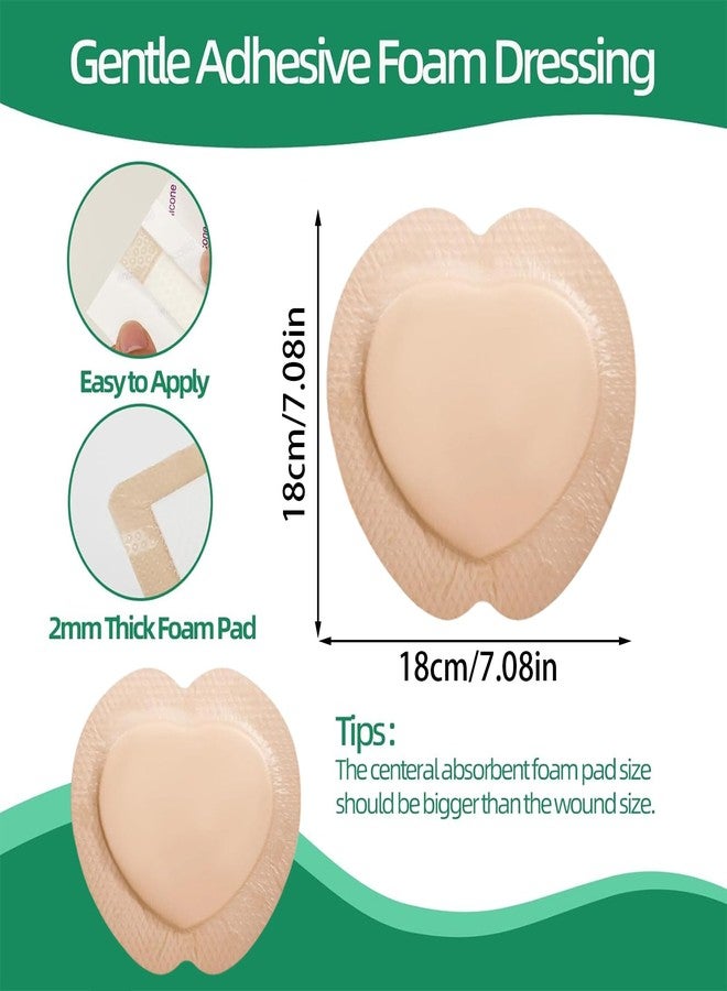 xinxingin Heart Shape Bandage Dressing, Waterproof Band Aid for Wound Protection, Travel Essentials and Home Essentials, 7x7 Inch Cute Bandaids for Kids and Adults - Image 2