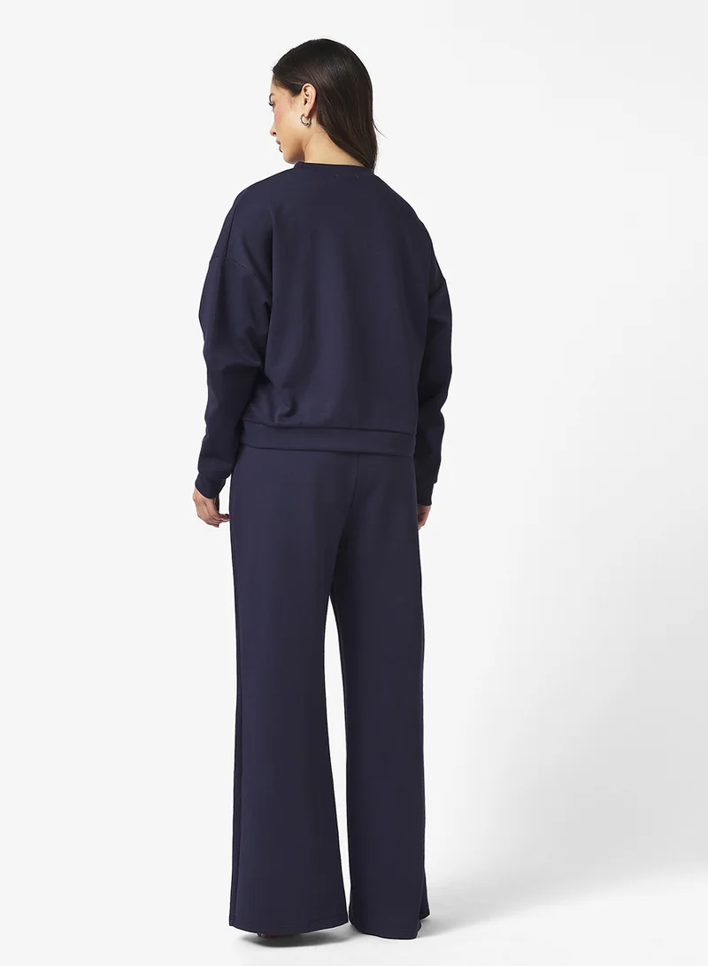جينجر بيسيكس Hooded Oversize Soft Touch Scuba Coord Set