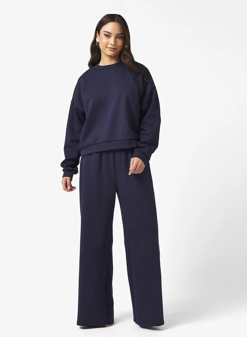 جينجر بيسيكس Hooded Oversize Soft Touch Scuba Coord Set