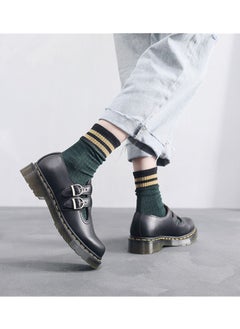 Loquat Leisure British Style Student Fashion Women's Leather Shoes Black  - Image 2