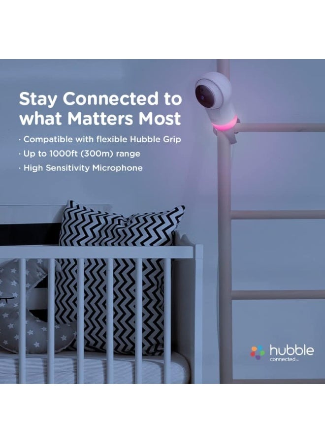 هابل متصل جهاز مراقبة الأطفال الذكي هابل كونيكتد نيرسري بال جلو - جهاز مراقبة ذكي للأطفال الرضع | مزود بإضاءة ليلية بسبعة ألوان، وكاميرا فيديو لاسلكية للمراقبة، ومحادثة ثنائية الاتجاه، ومدرب على النوم، ورؤية ليلية بالأشعة تحت الحمراء - أبيض - Image 4