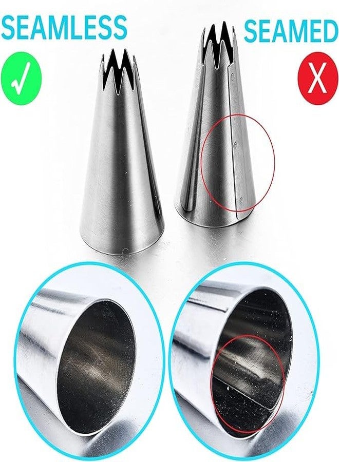 LEGACYCART8Pcs Large Piping Tips Set,Stainless Steel Icing Tips with 10 Disposable Pastry Bags for Cake Decorating - Image 4
