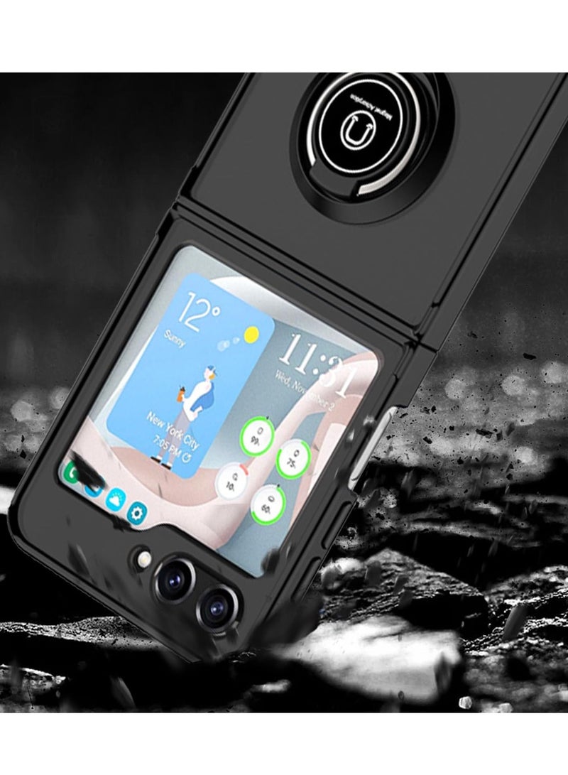 Case for Samsung Galaxy Z Flip 5, Shock-Absorption Anti-Scratch Phone Case with Kickstand, Magnetic Car Mounts Supports for Samsung Galaxy Z Flip 5