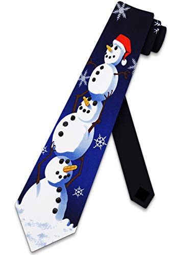 Three Rooker Christmas Ties Snowman NeckTie Mens tie - Image 1