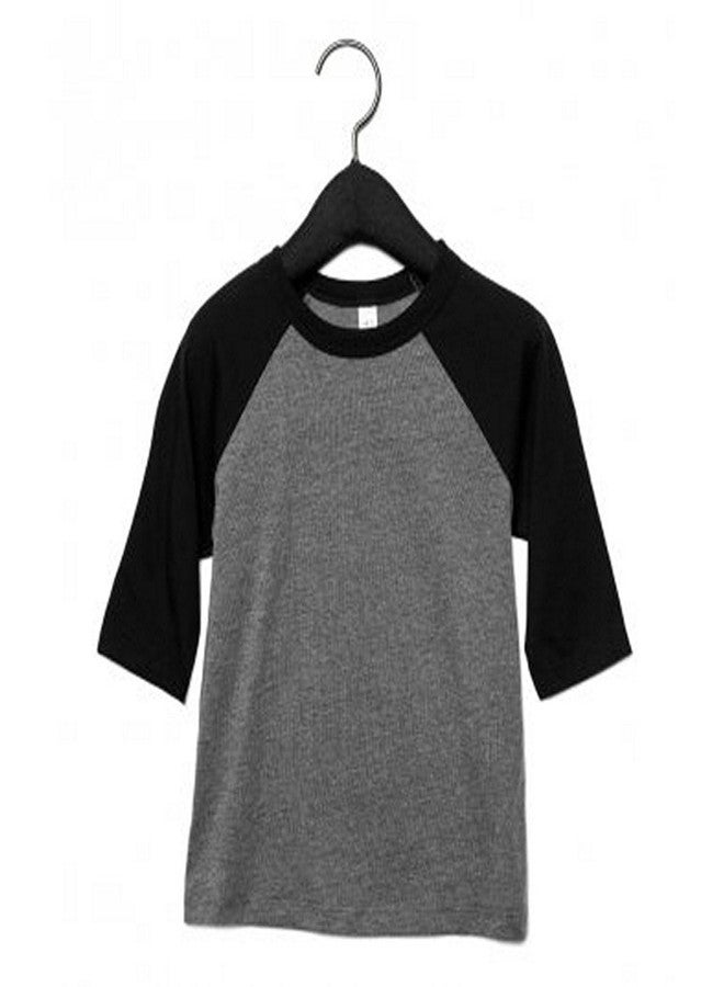 BELLA+CANVAS Bella Canvas 3/4-Sleeve Baseball T-Shirt (3200T) White/Red, 5T - Image 2