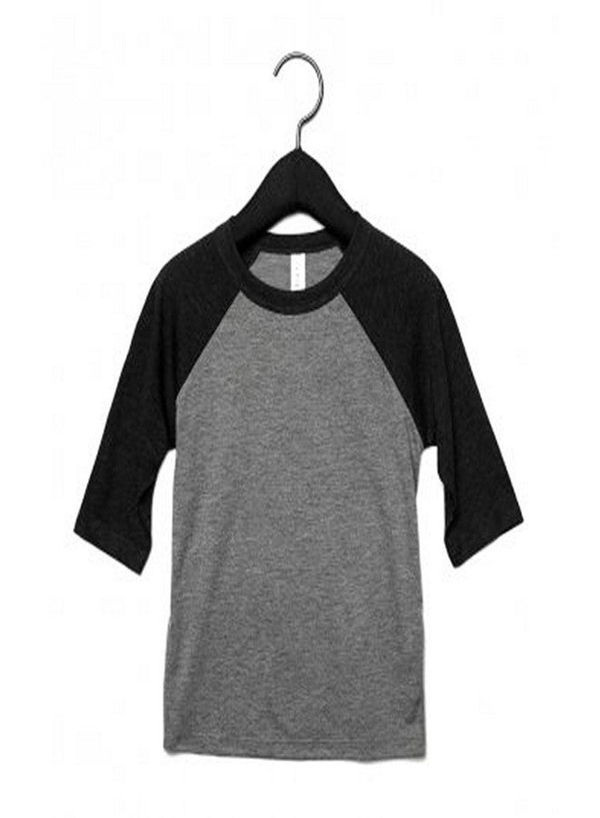 BELLA+CANVAS Bella Canvas 3/4-Sleeve Baseball T-Shirt (3200T) White/Red, 5T - Image 5