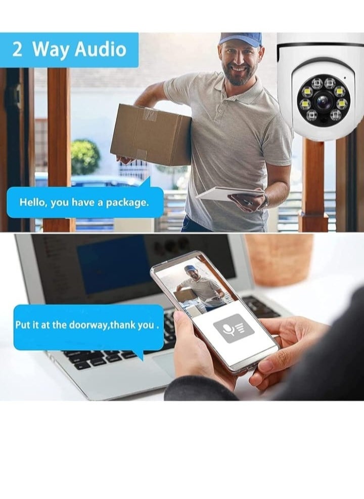 Generic - 1080p Light Bulb Camera - HD Smart Wireless WiFi Security Bulb Camera - Image 1