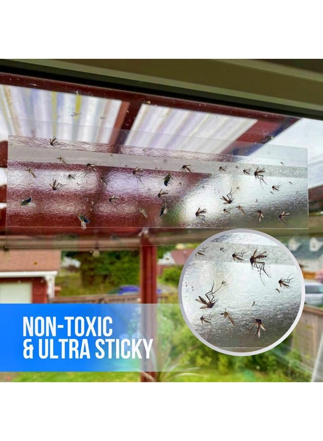 Garsum Fly Clear Window Fly Traps Bug Fly Killer Window Decal Non-Toxic，12 Pieces - Image 2
