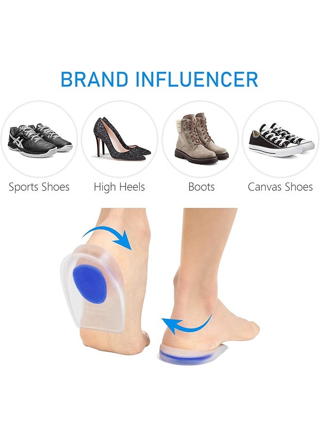 KANGLI 1 Pair Silicone Cup-Shaped Heel Support Insoles – Shock Absorbing Gel Cushion Pads for Foot Pain Relief, Plantar Fasciitis, and Daily Comfort - Image 4