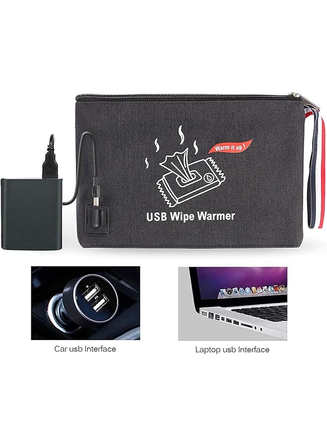 erorex Usb Baby Wipe Warmer 5V Portable Usb Baby Infant Wet Wipes Warmer Bag Wet Wipes Container Box For - Image 4