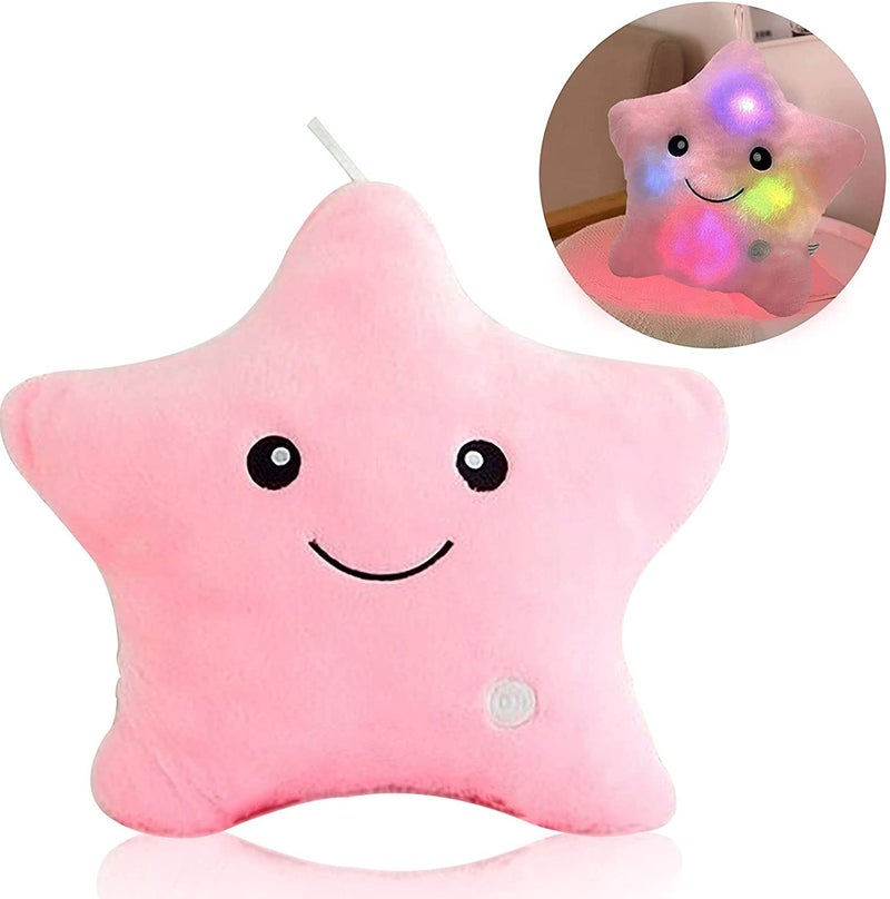 KAHEAUM Light Pillows Decorative Throw Pillows with Inserts Included Plush Doll Pillow Plush Toy for Girls Kids Childrens Day Gifts Pink Throw Pillows for Bed Lumbar Throw Pillow - Image 5
