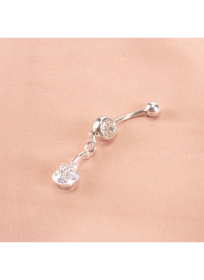 Generic Zirconic Silver Stainless Steel Bowtie Belly Piercing  - Image 1
