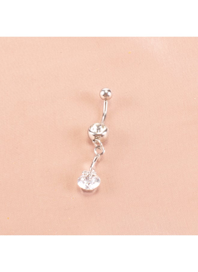 Generic Zirconic Silver Stainless Steel Bowtie Belly Piercing  - Image 2