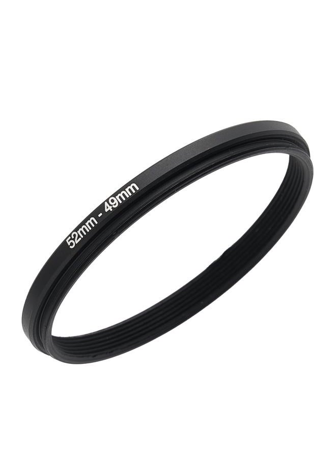 GZNLY Step-up Adapter Rings for Camera Lens Filter Adapter Black Metal Step Down Filter Ring Lens Converter Accessory (52mm-49mm) - Image 1