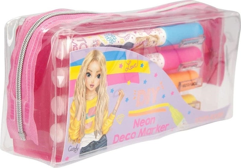 Top Model Multicolour Marker Set With Pencil Case - Image 1