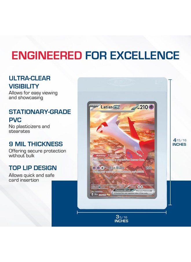 BCW - Semi Rigid Card Holder - 50 Ct Trading Card Sleeves | Psa, Bgs, Sgc & Csg Grading Submission Sleeves For Cards | Sports Card, Mtg Card Sleeves, Pokemon Card - Save Or Grade! - Image 1