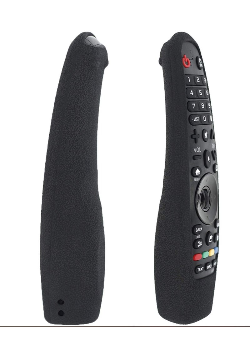Y&D Silicone Protective Cover TV Remote Control Case,Black Shockproof Protector Non-slip for LG AN-MR600/ AN-MR650/ AN-MR18BA with Lanyard Smart Home Accessory - Image 4