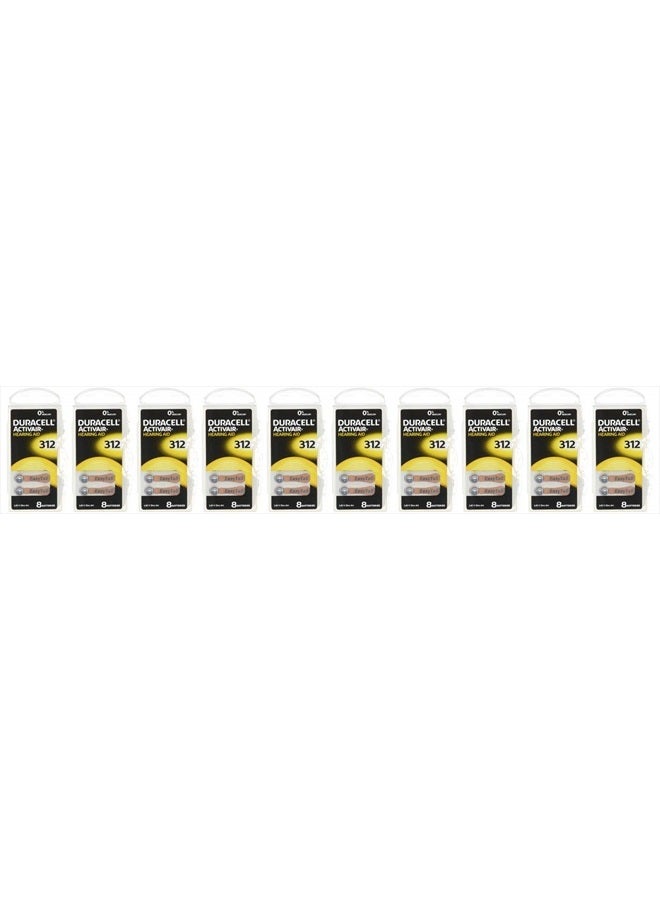 Duracell Duracell Activair Hearing Aid Batteries Size 312 (80 Batteries), Brown - Image 1
