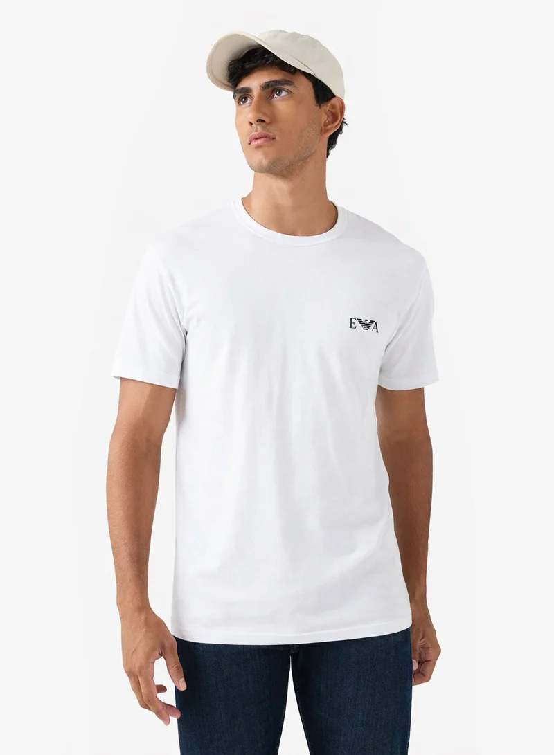 EMPORIO ARMANI  2 Pack Of Logo Crew Neck T-Shirt for Men | Best Price UAE