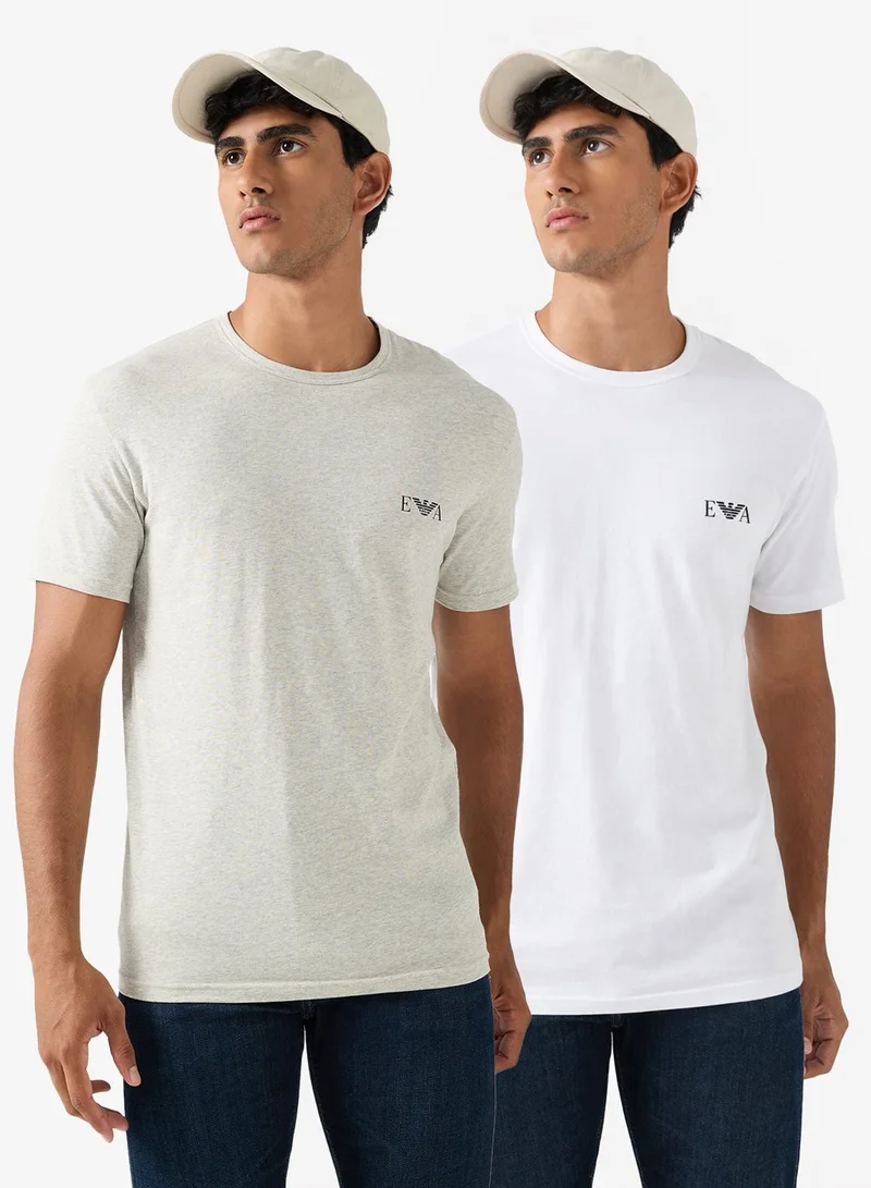 2 Pack Of Logo Crew Neck T-Shirt