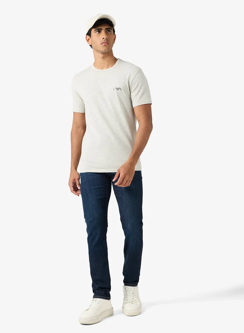 EMPORIO ARMANI  2 Pack Of Logo Crew Neck T-Shirt for Men | Best Price UAE
