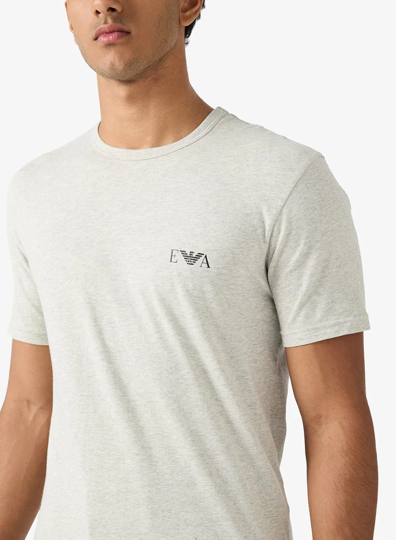 EMPORIO ARMANI  2 Pack Of Logo Crew Neck T-Shirt for Men | Best Price UAE