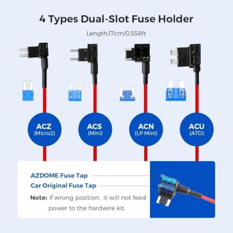 مجموعة أسلاك 3-وتد ACC مع منفذ USB Type-C لكاميرات M550 Max وM550 وM550 Pro وM300S وPG17 وGS63Pro، طول 12 قدمًا، مراقبة على مدار 24 ساعة، تحويل من 12 فولت - 24 فولت إلى 5 فولت 2.5 أمبير، حماية من انخفاض الجهد - Image 5